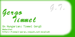 gergo timmel business card